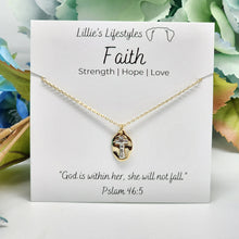 Load image into Gallery viewer, Faith Two Tone Cross Necklace