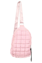Load image into Gallery viewer, Light Pink Quilted Sling Bag