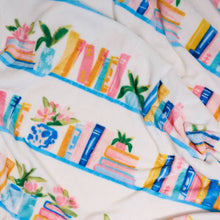 Load image into Gallery viewer, Snuggle Up Plush Blanket–Book Shelfie