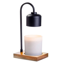 Load image into Gallery viewer, Black & Wood Arched Candle Warmer Lamp