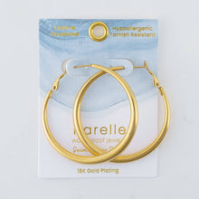 Load image into Gallery viewer, Waterproof Earrings Narelle Chunky Hoops in 18K Gold + Steel