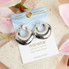 Load image into Gallery viewer, Narelle Waterproof Round Geo Hoop Earrings
