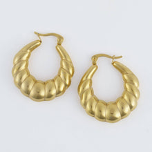 Load image into Gallery viewer, Narelle Waterproof Twisted Chunky Hoop Earrings