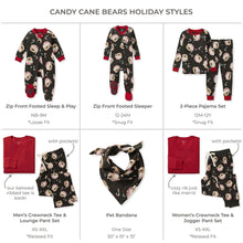 Load image into Gallery viewer, Candy Cane Bears Matching Family Pajamas