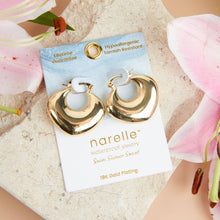 Load image into Gallery viewer, Narelle Waterproof Round Geo Hoop Earrings