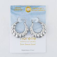 Load image into Gallery viewer, Narelle Waterproof Twisted Chunky Hoop Earrings