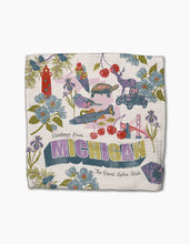 Load image into Gallery viewer, Greetings From Michigan Dishcloth Set Geometry