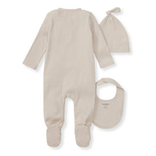 Load image into Gallery viewer, 3 Piece Jumpsuit, Hat & Bib Set Baby