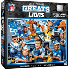Load image into Gallery viewer, Detroit Lions - All Time Greats 500 Piece Jigsaw Puzzle