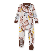 Load image into Gallery viewer, Football Season Infant Snug fitting Sleeper Burt’s Bees