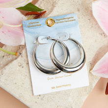 Load image into Gallery viewer, Narelle Waterproof Round Hoop Earrings as