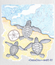 Load image into Gallery viewer, Debbie Dots Turtle Hatchlings Swedish Cloth