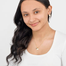 Load image into Gallery viewer, Michigan Block M Gold Plated Charm Necklace