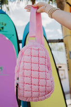Load image into Gallery viewer, Light Pink Quilted Sling Bag