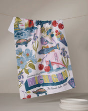 Load image into Gallery viewer, Greetings From Michigan Tea Towel