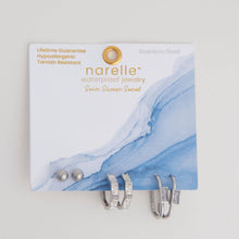 Load image into Gallery viewer, Narelle Waterproof Rectangle Hoop Earring Trio