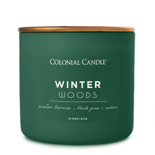 Load image into Gallery viewer, Winter Woods Scented Jar Candle, Soy Blend Wax, 14.5oz