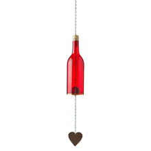 Load image into Gallery viewer, Wind Chimes Made From Glass Wine Bottles with Copper Trim