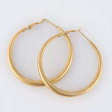 Load image into Gallery viewer, Waterproof Earrings Narelle Chunky Hoops in 18K Gold + Steel
