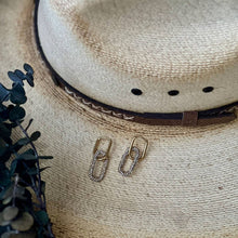 Load image into Gallery viewer, Narelle Waterproof Pave Linked Hoop Earrings