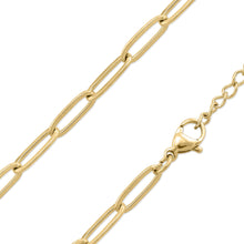 Load image into Gallery viewer, 18K Gold Paperclip Chain Necklace