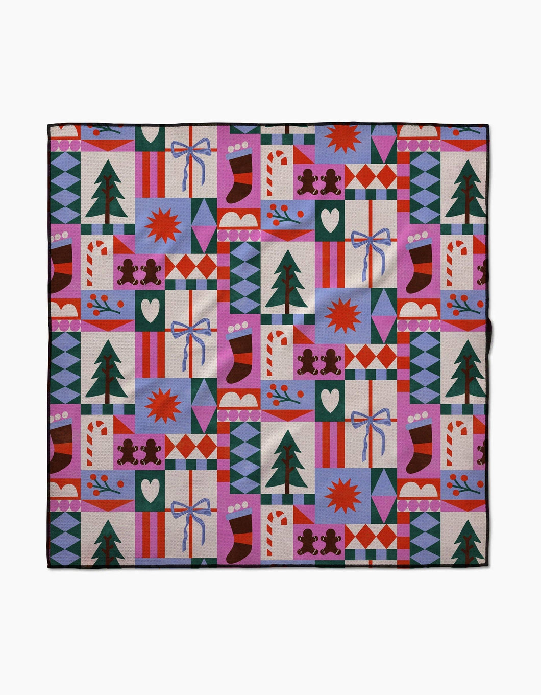Festive Christmas Quilt Dog Towel