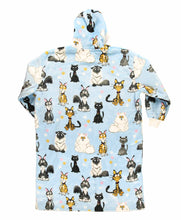 Load image into Gallery viewer, Catitude Blue Blanket Hoodie LO
