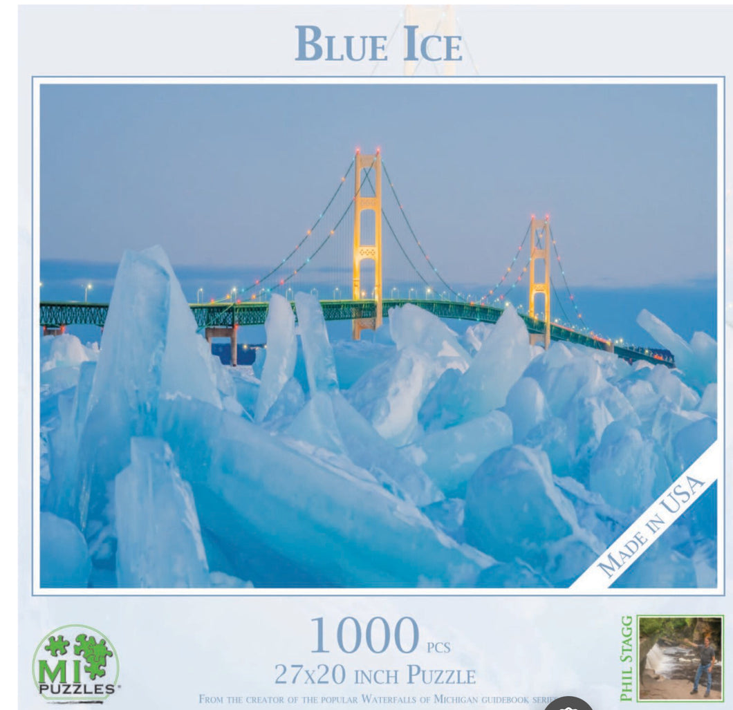 Blue Ice 1000 pc Puzzle Michigan