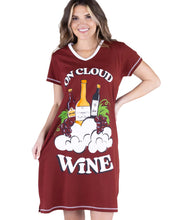 Load image into Gallery viewer, Cloud Wine V-Neck Nightshirt

