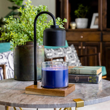 Load image into Gallery viewer, Black &amp; Wood Arched Candle Warmer Lamp

