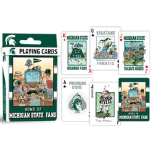 Load image into Gallery viewer, Michigan State Spartans Fan Deck Playing Cards
