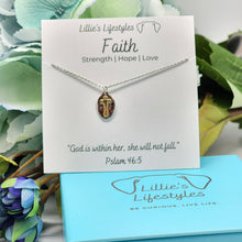 Load image into Gallery viewer, Faith Two Tone Cross Necklace
