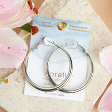 Load image into Gallery viewer, Waterproof Earrings Narelle Chunky Hoops in 18K Gold + Steel
