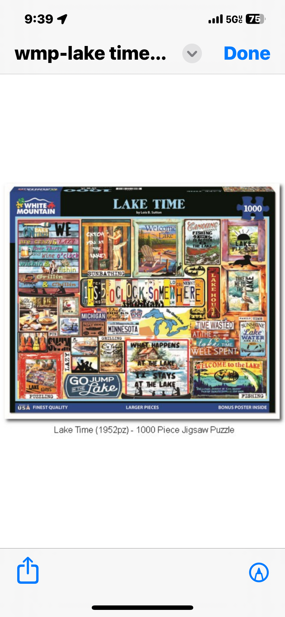 Lake Time 1000 pc Puzzle