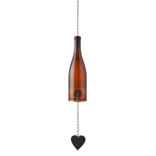 Load image into Gallery viewer, Wind Chimes Made From Glass Wine Bottles with Copper Trim
