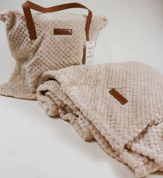 Blanket in a Tote Taupe