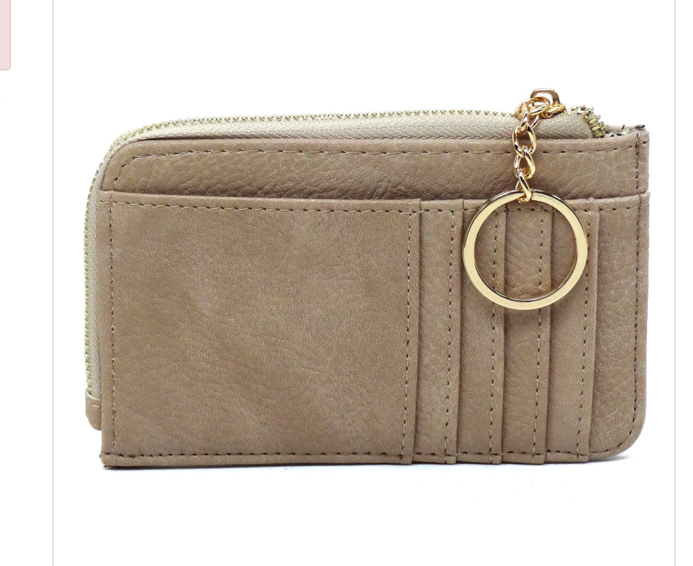 Alba Fashion Card Holder Keychain Wallet Stone