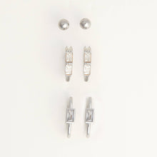 Load image into Gallery viewer, Narelle Waterproof Rectangle Hoop Earring Trio

