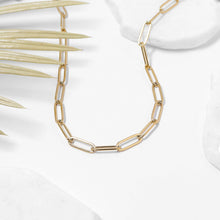 Load image into Gallery viewer, 18K Gold Paperclip Chain Necklace
