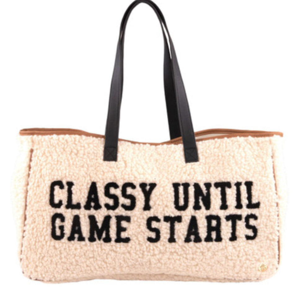 Classy Until Game Starts Tote