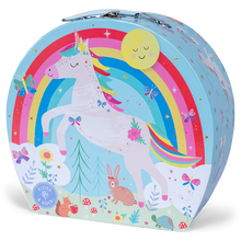 Load image into Gallery viewer, 11pc Musical Tin Tea Set Rainbow Unicorn
