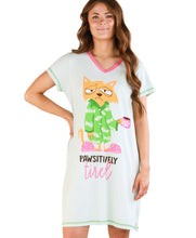 Load image into Gallery viewer, Pawsitively Tired V-Neck Nightshirt
