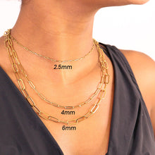 Load image into Gallery viewer, 18K Gold Paperclip Chain Necklace
