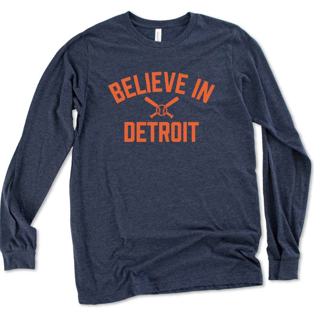 Believe in Baseball long sleeve tee