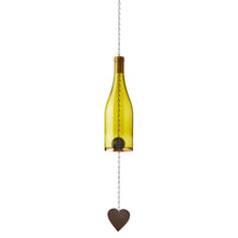 Load image into Gallery viewer, Wind Chimes Made From Glass Wine Bottles with Copper Trim
