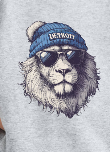 Lions Adult Sweatshirt GRAY