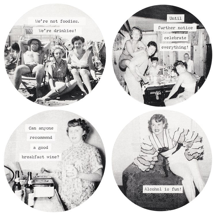 8 Cardboard Coasters- Let’s Drink