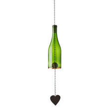 Load image into Gallery viewer, Wind Chimes Made From Glass Wine Bottles with Copper Trim
