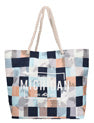 Blue and Tan Michigan Tote