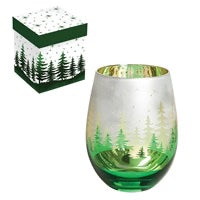 Stemless Wine Green Holiday